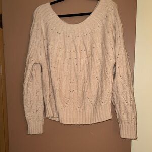 Elegant Cream Knit Sweater